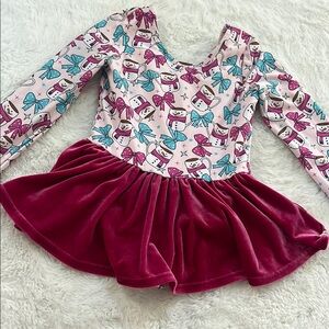 Pink and Burgundy Kids Costume Dress